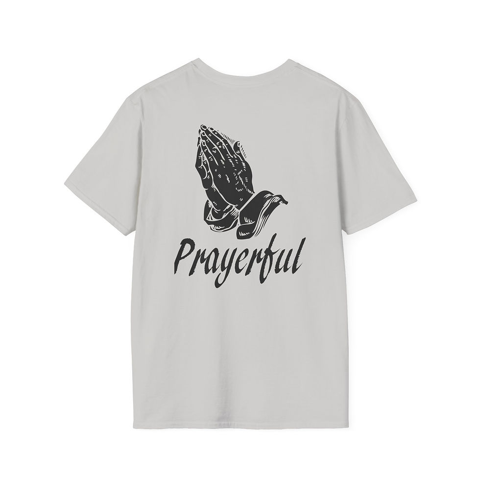 थंबनेल: Prayerful Unisex Softstyle T-Shirt - Faith-Inspired Tee