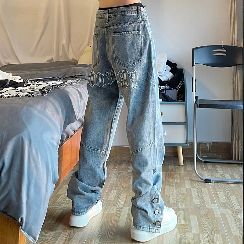 Miniatura: Men Baggy Jeans Trousers Cross Denim Jeans