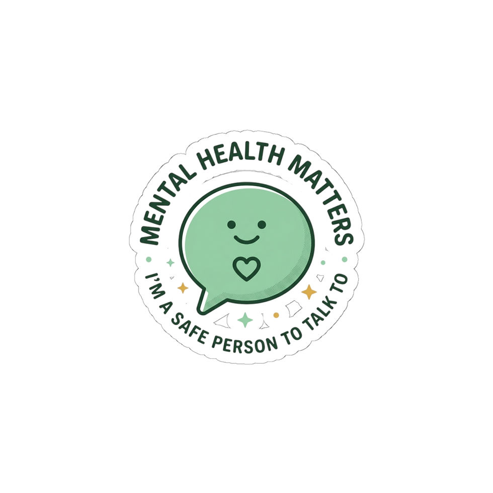섬네일: Mental Health Matters Sticker | Wear Green, supportive awareness
