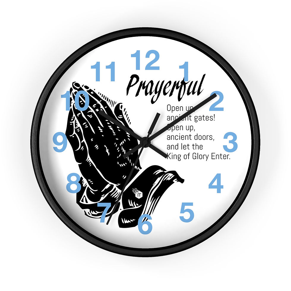 Prayerful Wall Clock - Faith-Inspired Home Decor