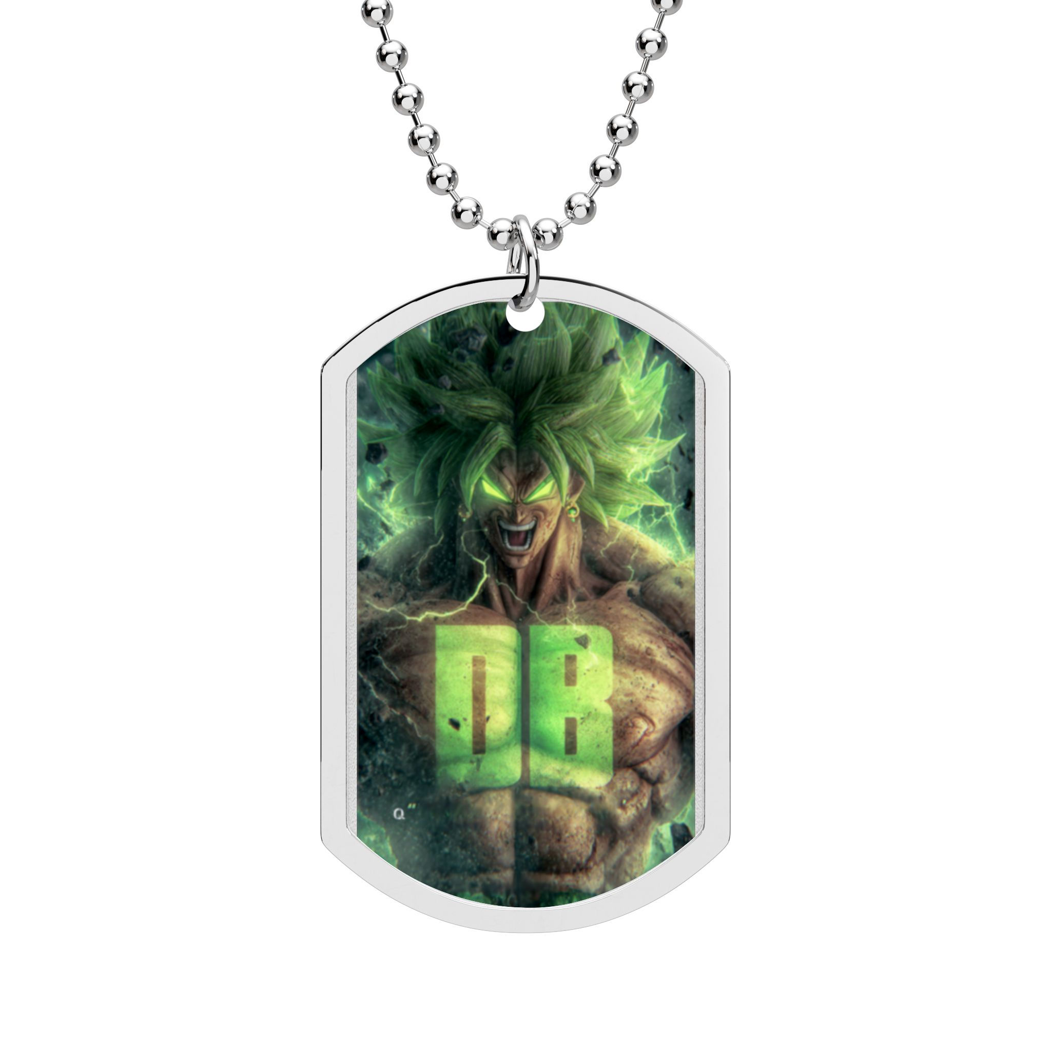 Anime Dragon Warrior Dog Tag Necklace