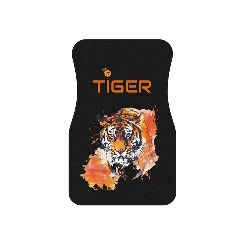 थंबनेल: Tiger-Themed Car Mats Set of 4 - Stylish Auto Accessories for Animal Lovers