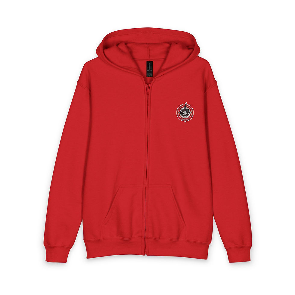 थंबनेल: Youth Zip Hoodie with Vintage Portrait Crest 