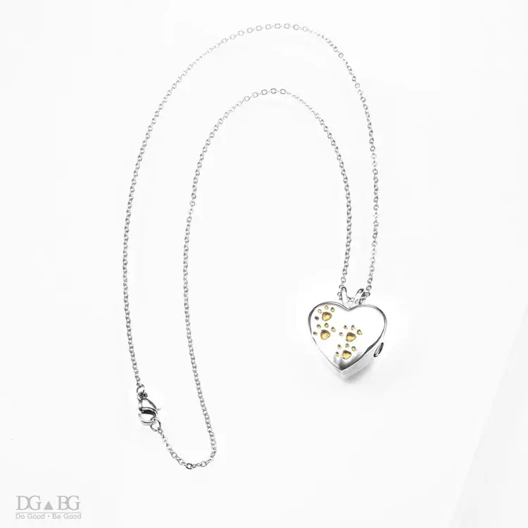 縮圖：Keepsake Heart Pet Urn Titanium Steel Openable Locket