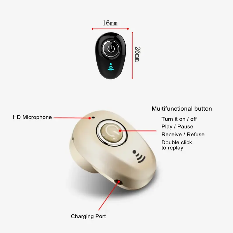 Miniatura: Mini Invisible Ture Wireless Earphone