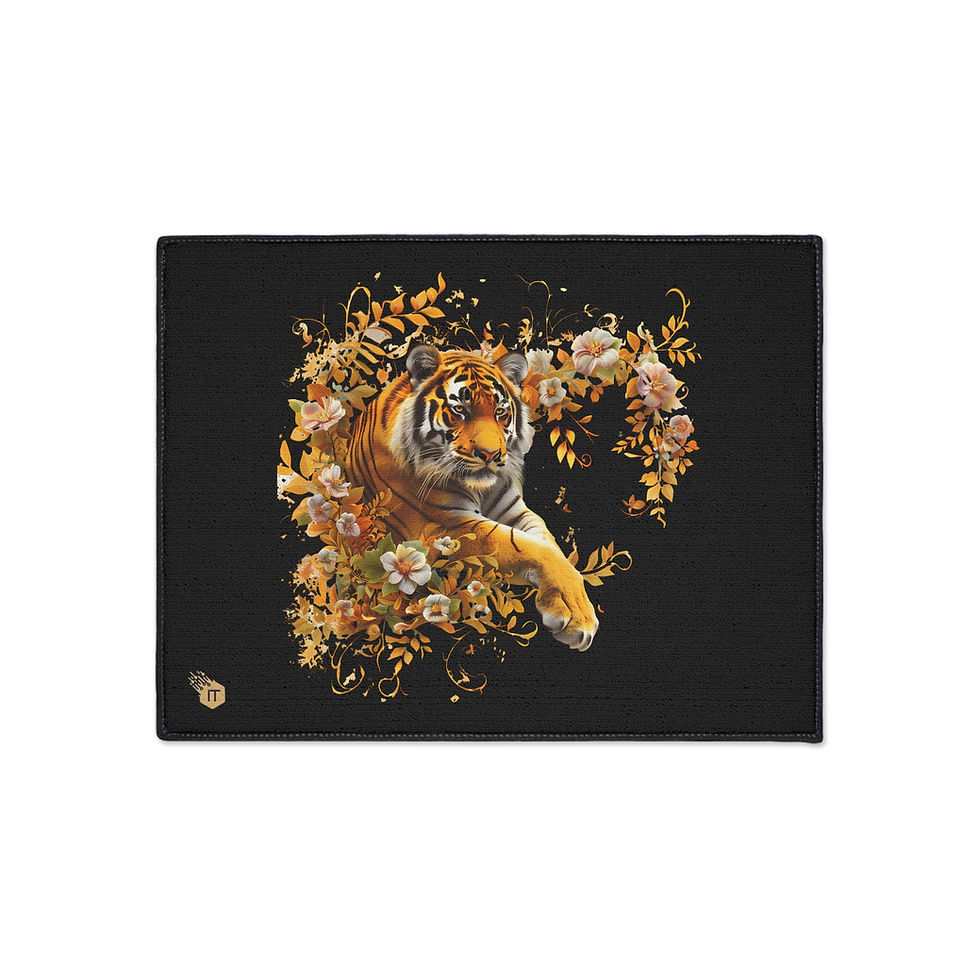 Thumbnail: Tiger Floral Heavy Duty Floor Mat