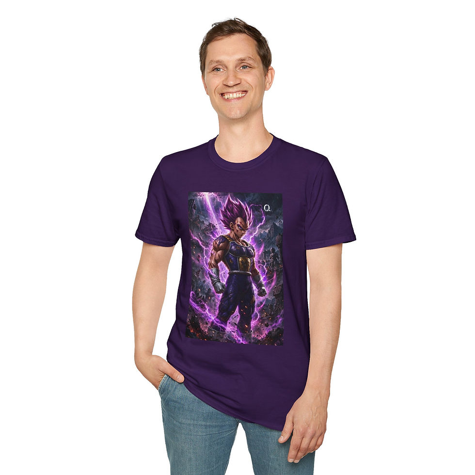 Thumbnail: Dragon Warrior Lightning Purple Energy Anime Shirt