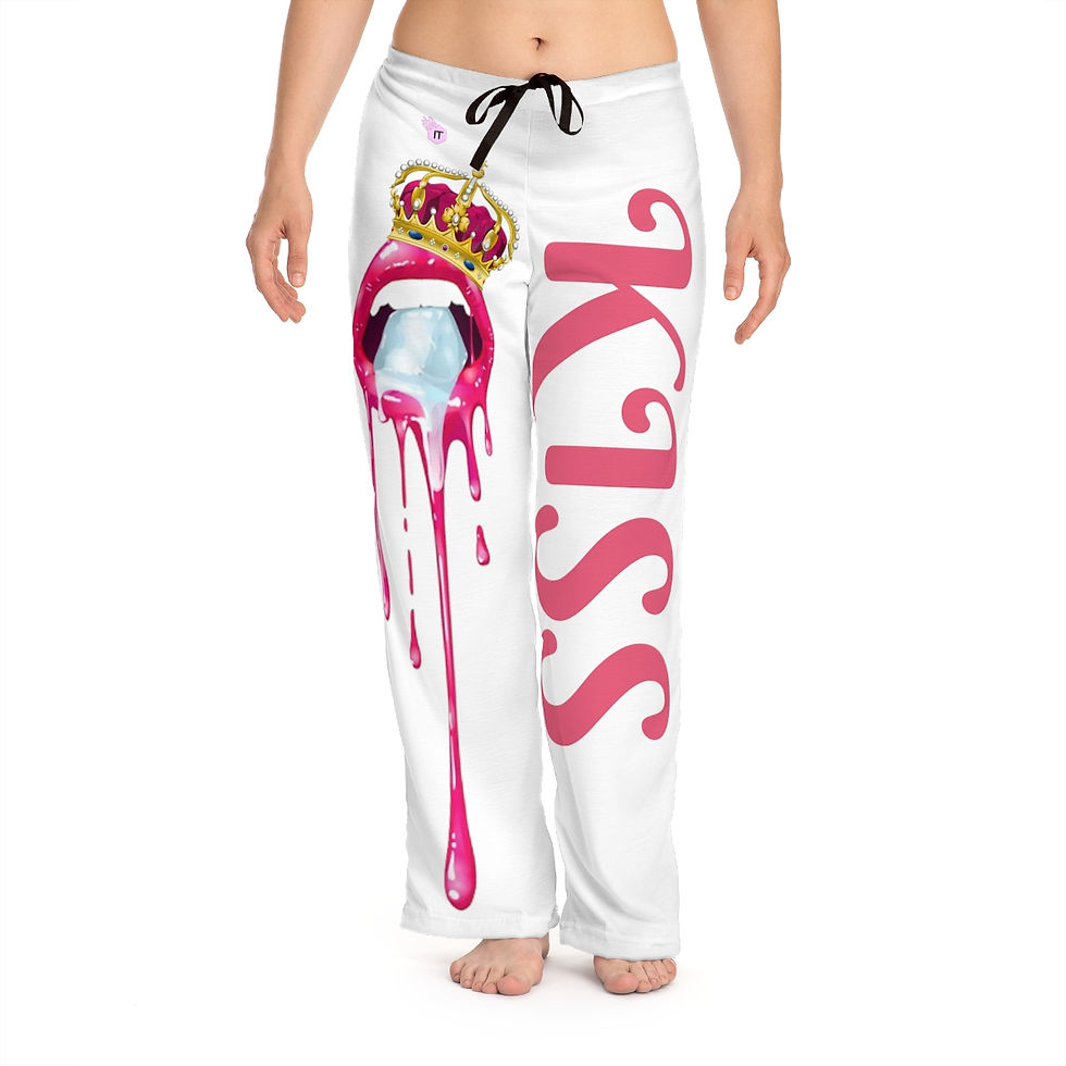 थंबनेल: Women's KISS Pajama Pants (AOP)