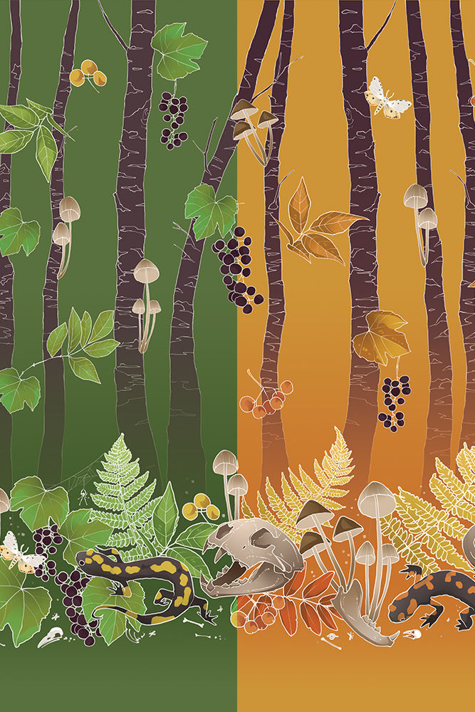 Thumbnail: 'autumn in the forest' skirt / two colourways available