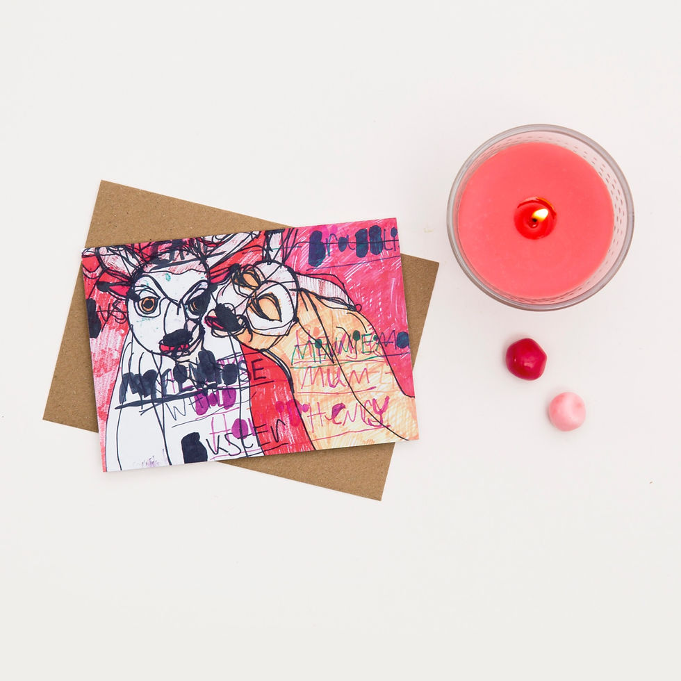 Thumbnail: Bambi and Faline greetings card