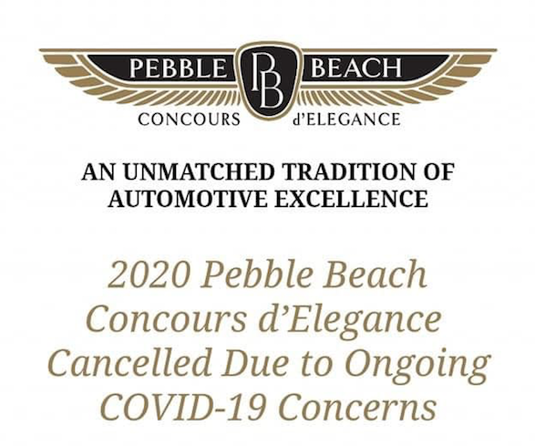 2020 Pebble Beach Concours cancelled
