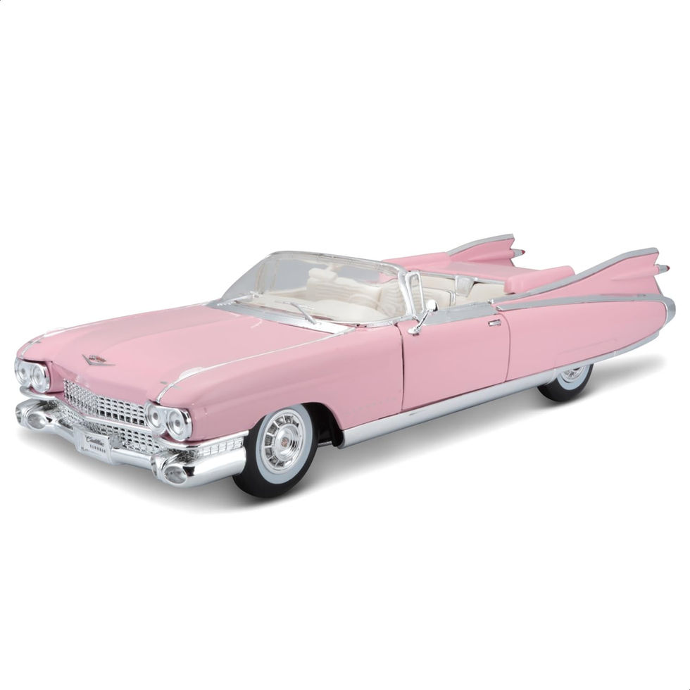 Maisto 1959 Cadillac Eldorado Biarritz 1/18 scale model car pink convertible