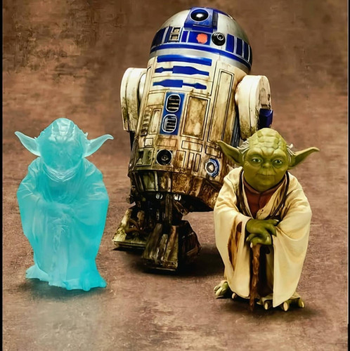 Star Wars Yoda and R2-D2 Dagobah ArtFX+ Statue 3-Pack