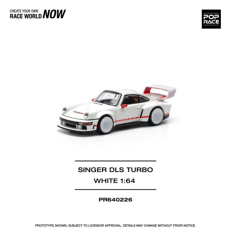 Poprace Singer Dls Turbo 1/64 White Die Cast Car