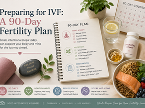 90-day IVF preparation calendar and wellness guide at SOZO Integrative Wellness in Torrance