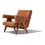 Thumbnail: Débora Lounge Chair - Walnut & Caramel Leather
