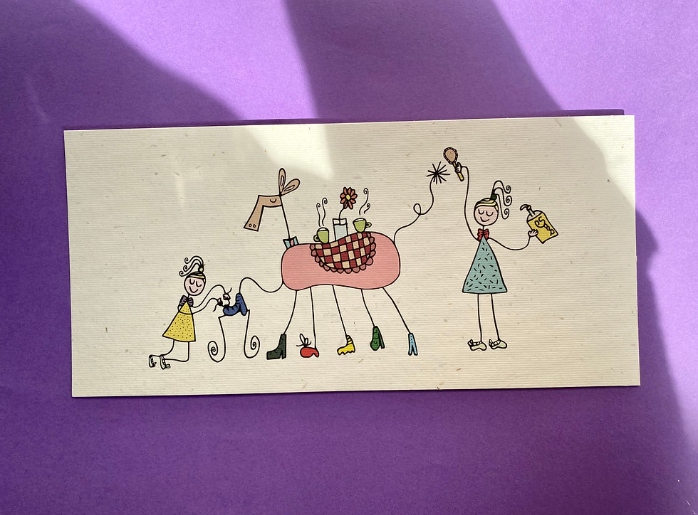 Cute colorful recycled card