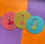 Thumbnail: Cute colorful ladies as coasters