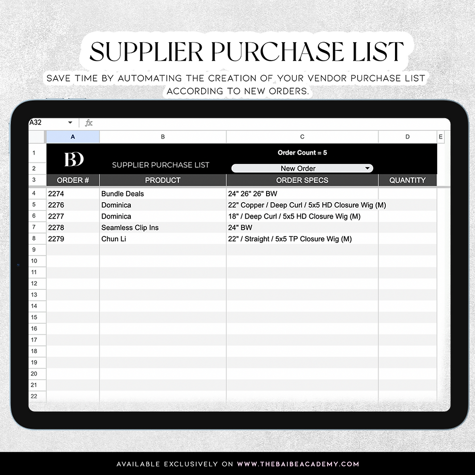 Thumbnail: Order Fulfillment Tracker