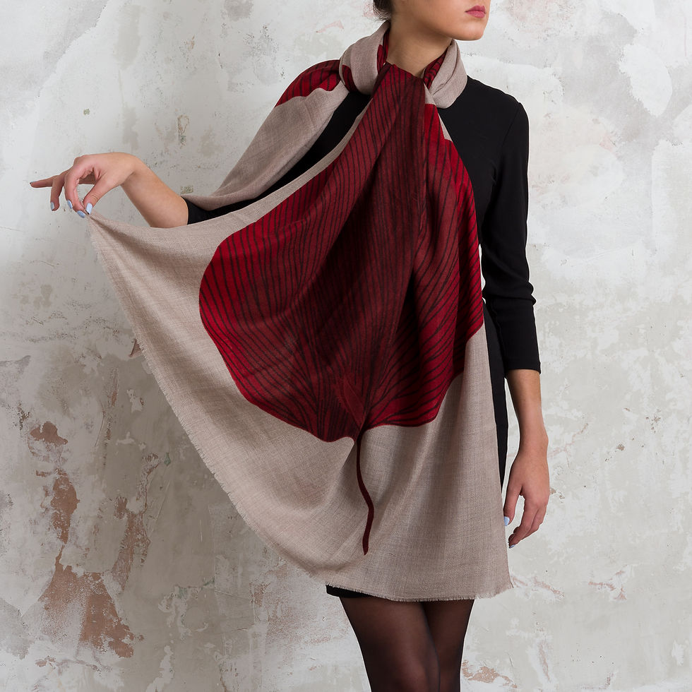 Ginko Ruby Cashmere scarf 