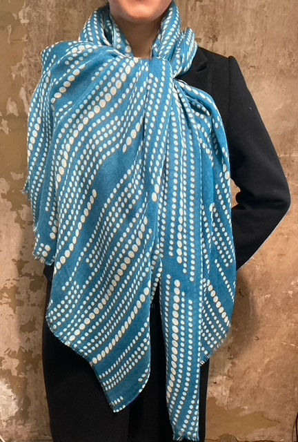 Blu Bubble Cashmere Scarf