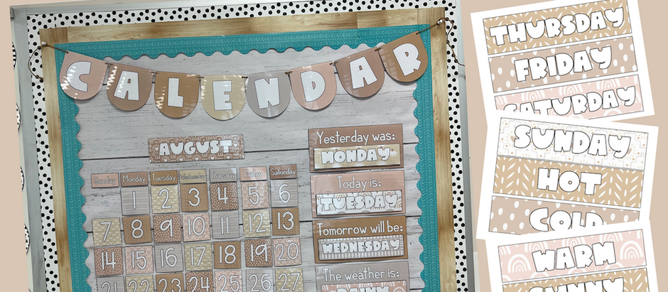 Fresh, Neutral Calendar Set