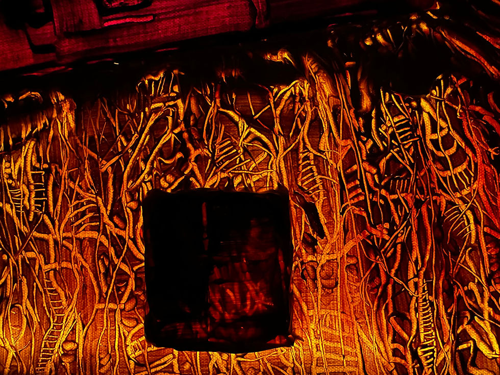 Thumbnail: glowing acrylic painting night view detail