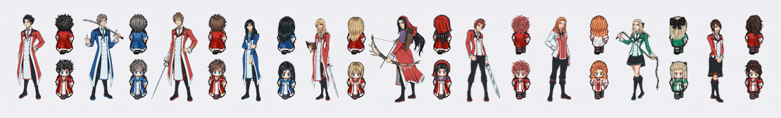 Erah animated pixel characters
