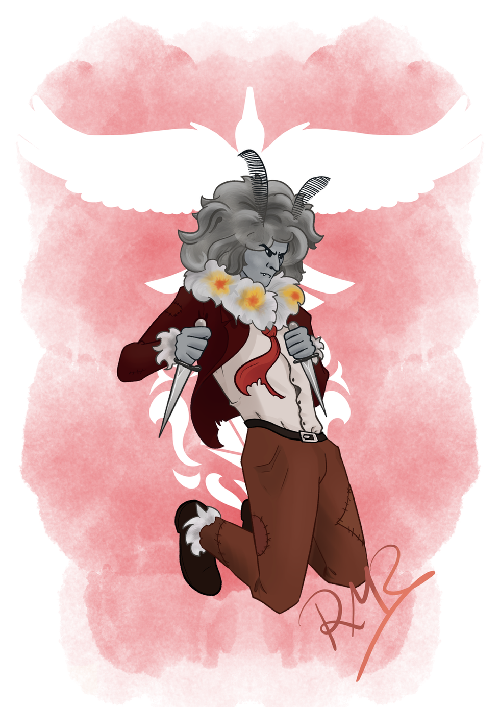Illustration Character Eterno Resplandor solo poster Hoswig.png