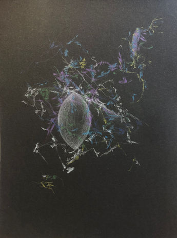 28x21 cm Crayon sur papier noir 2021