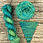 Thumbnail: Swirls of Blue and Green Variegated Teal Dyed Yarn