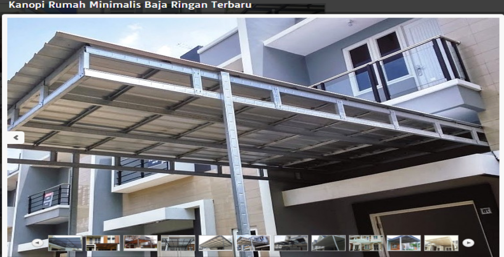 Kanopi rumah minimalis Baja ringan