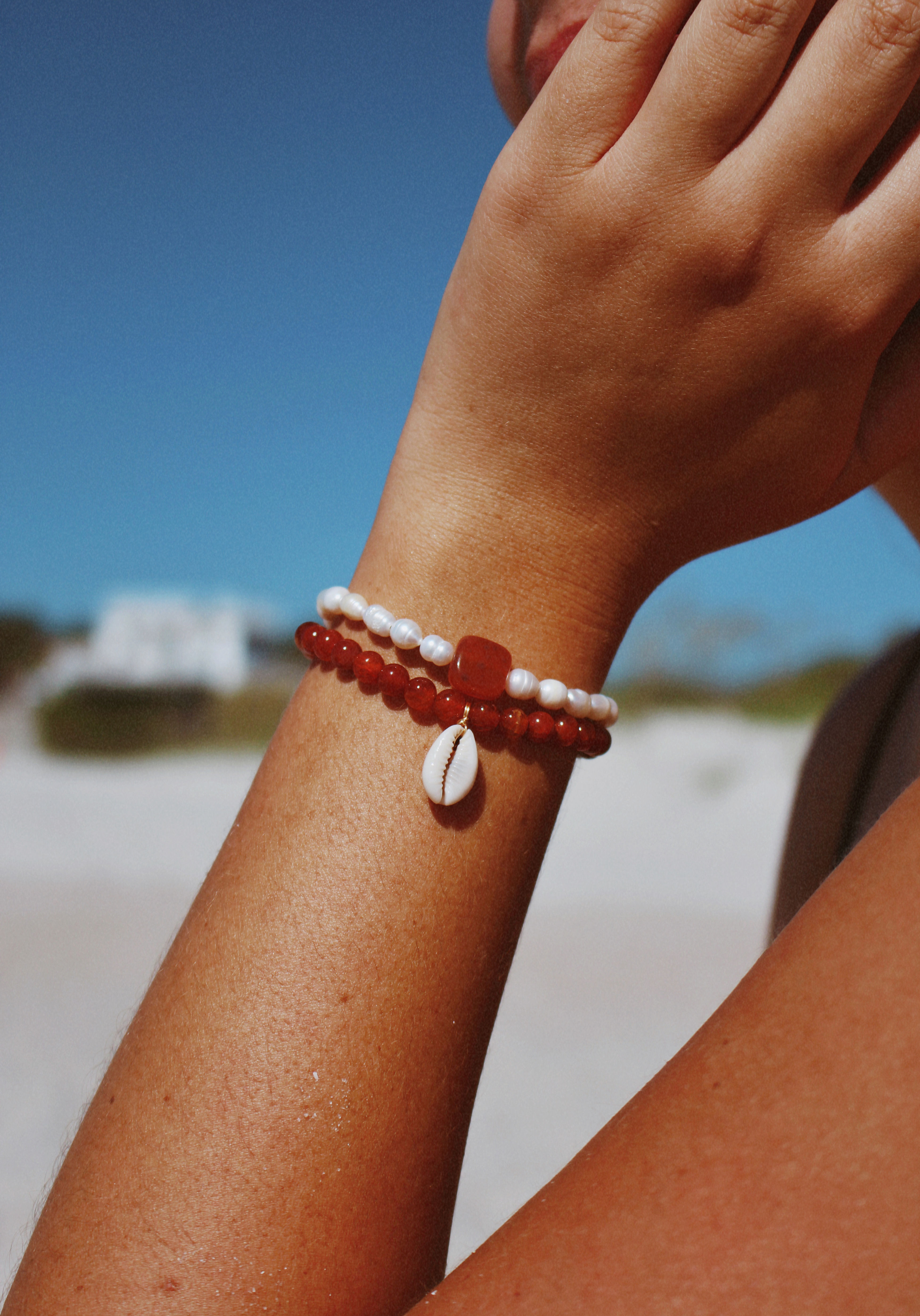 Pearl & Carnelian Bracelet