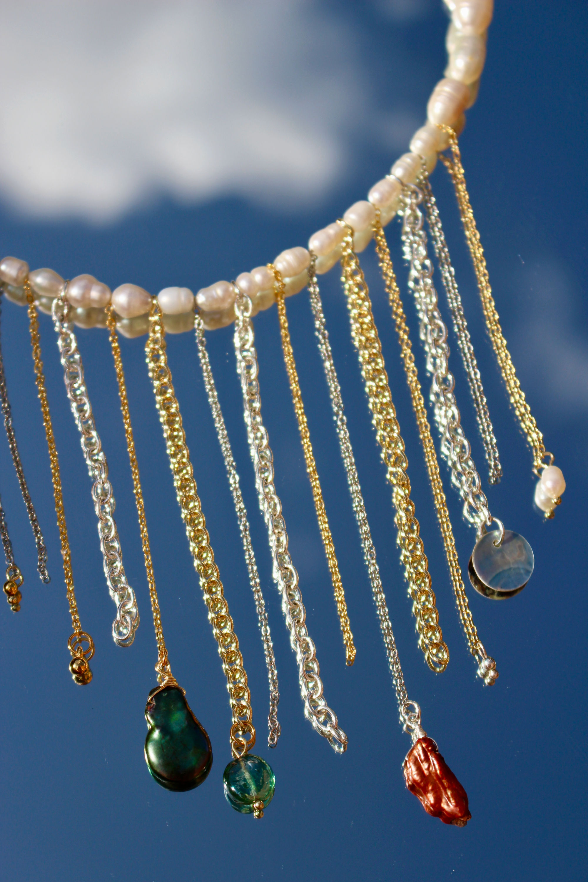 Chain & Pearl Necklace