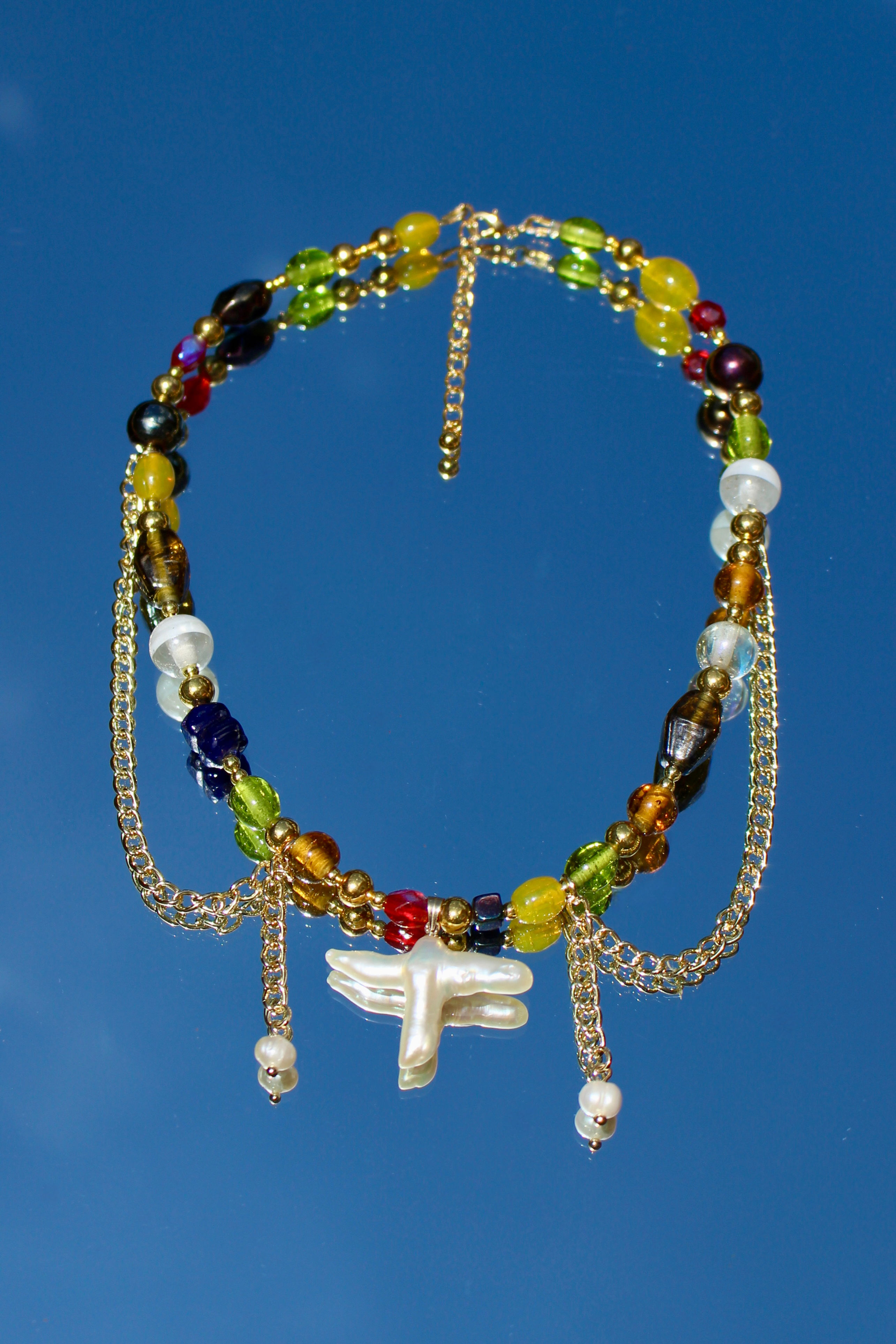 Vintage Glass Beaded Necklace