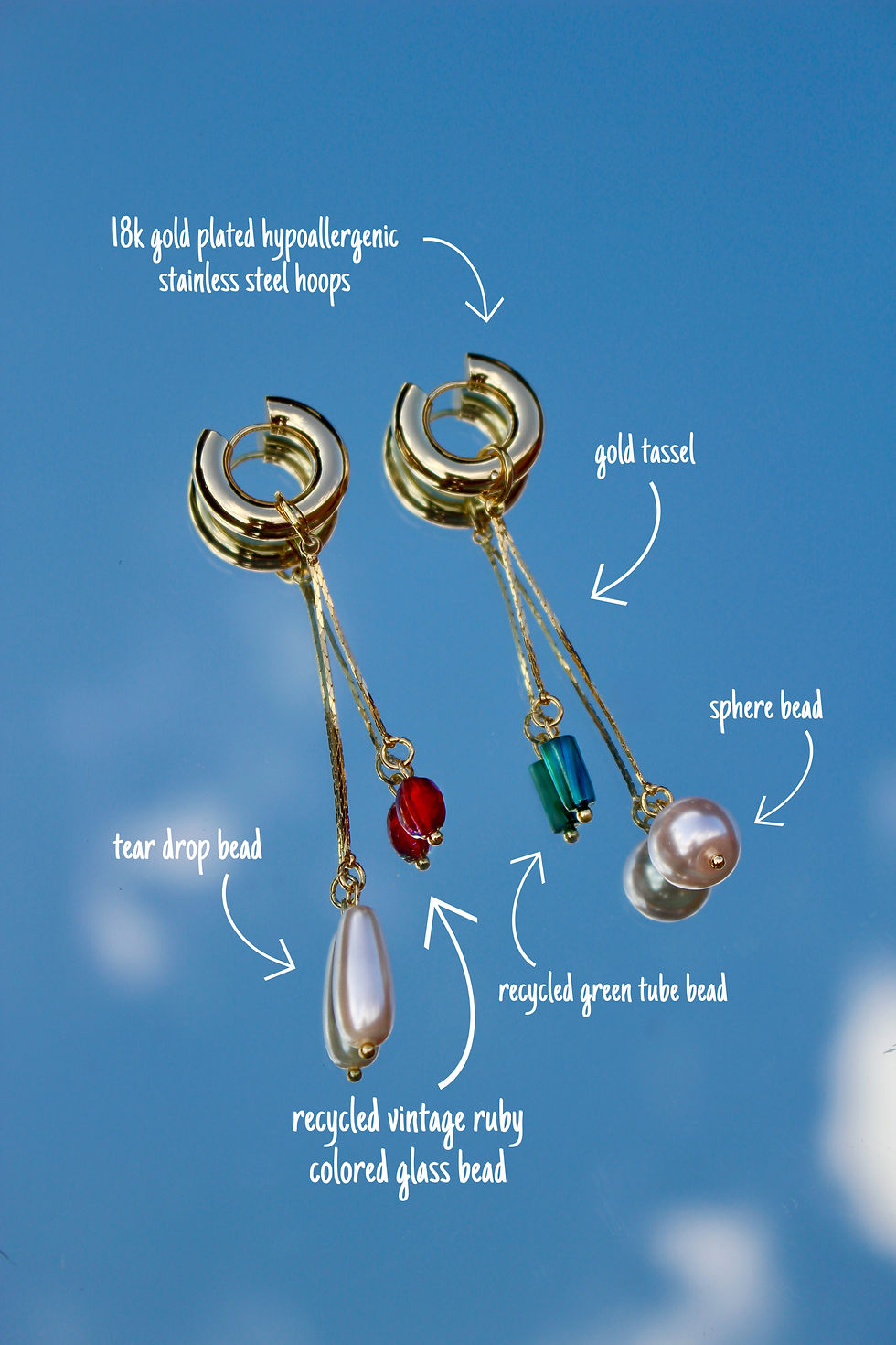 Thumbnail: Gold Tassel Hoops