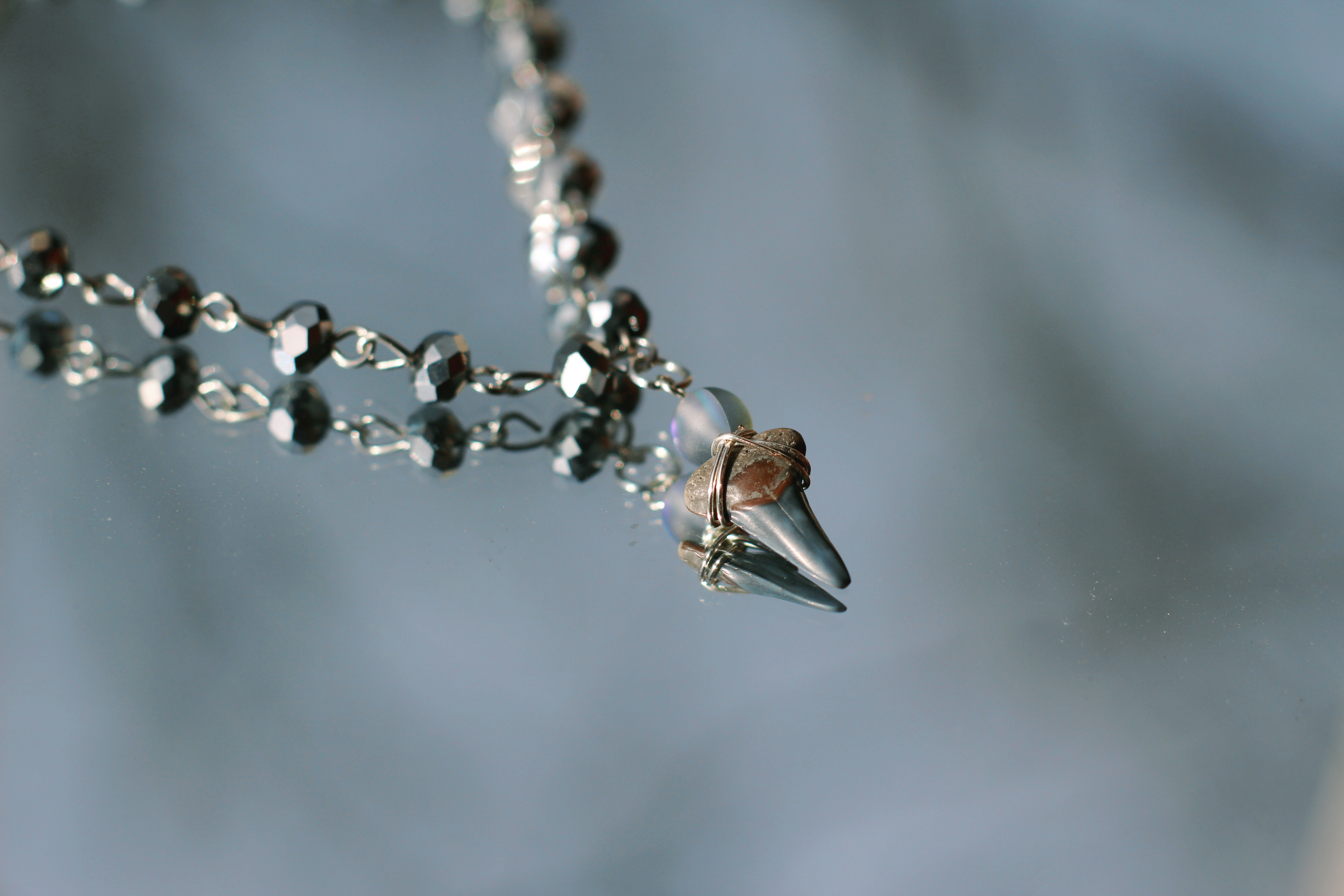 longfin mako shark necklace