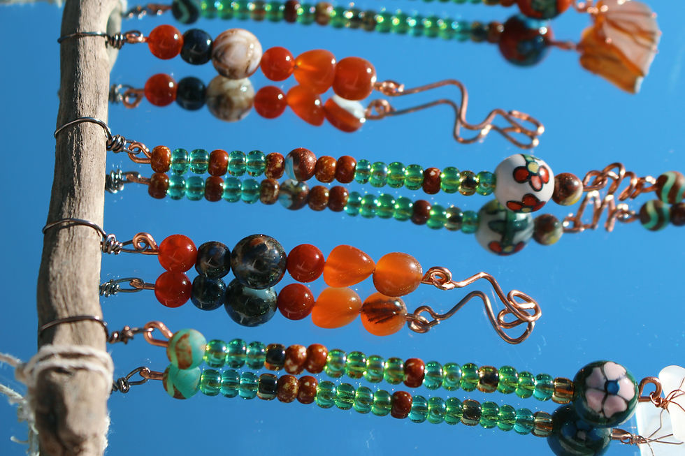 Thumbnail: sea glass wall hanging