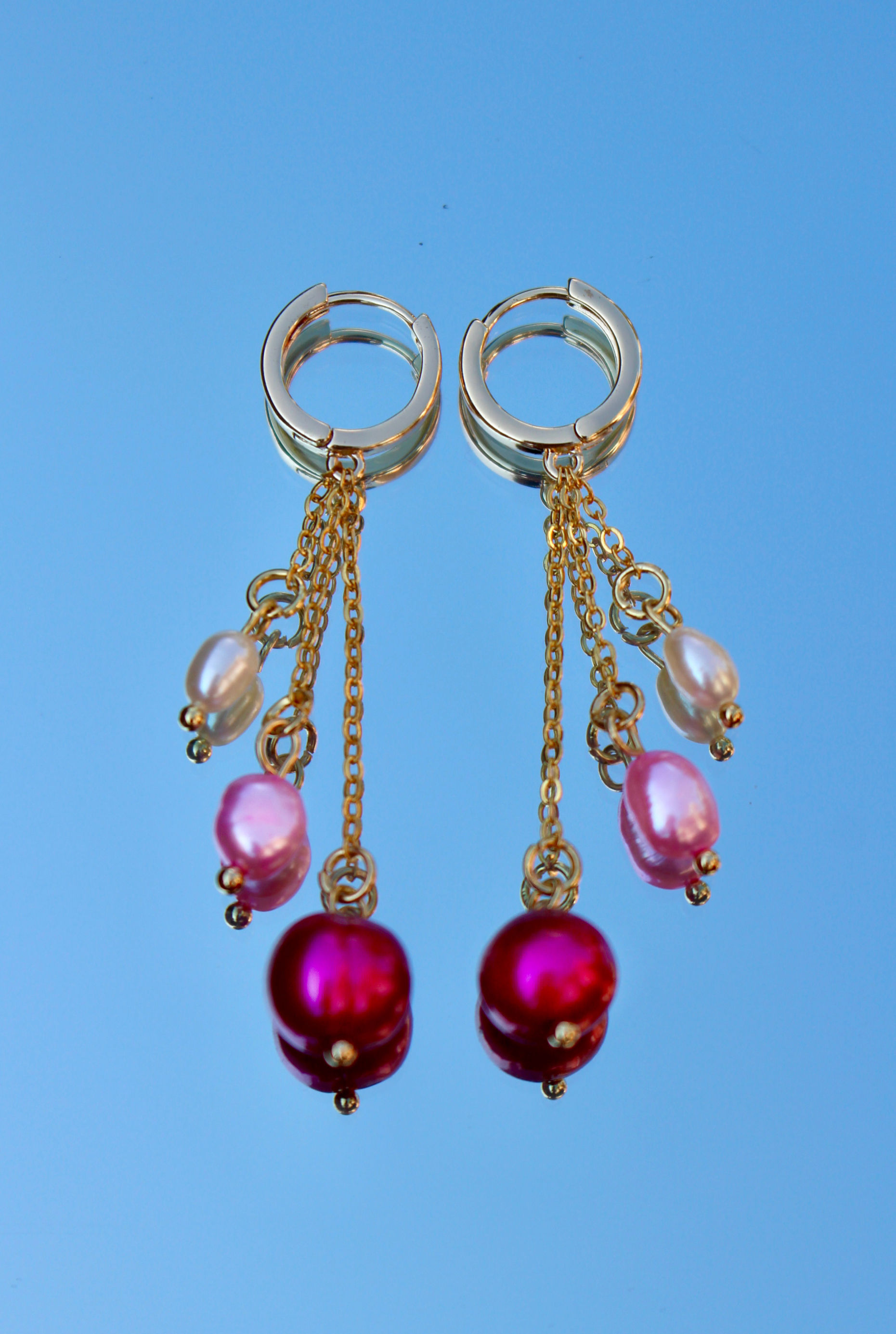 Pink Ombre Pearl Huggies