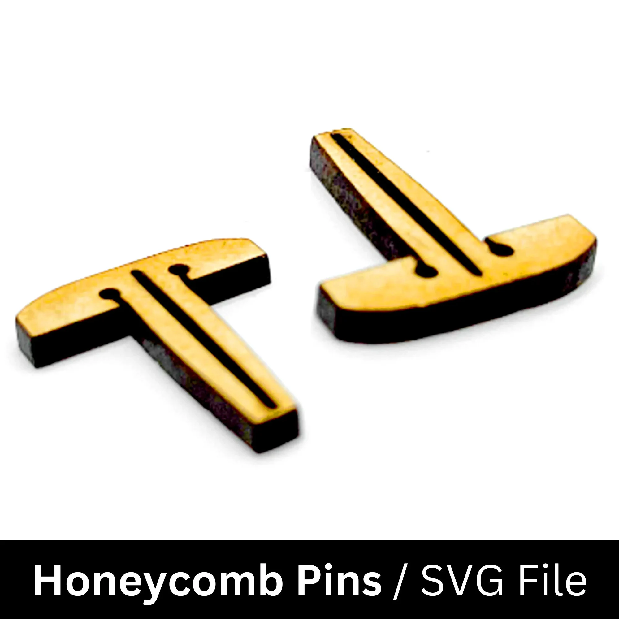 Glowforge Honey Comb Pin - Laser Cut Files - Instant Download