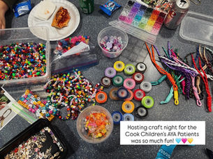 Craft Night at Cook Children's!🩵🩷💛
