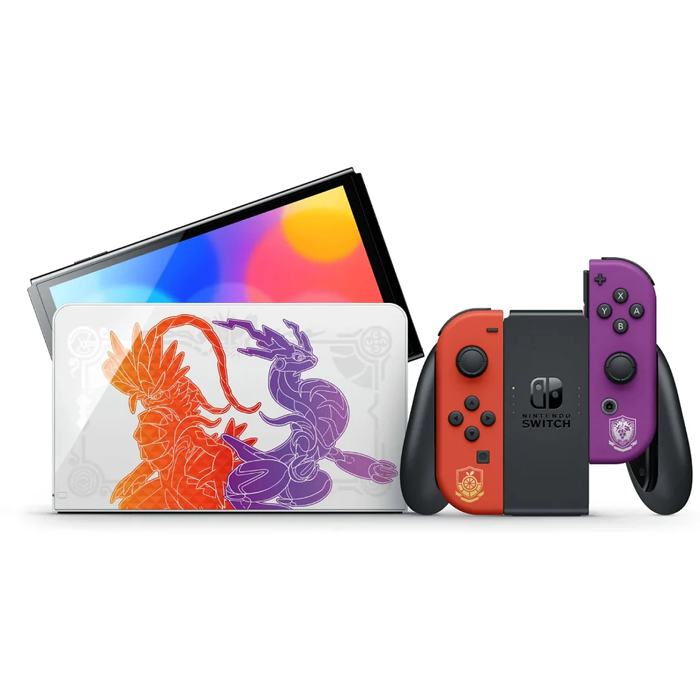 Foto da versão do Switch Oled do Pokémon Scarlet e Violet