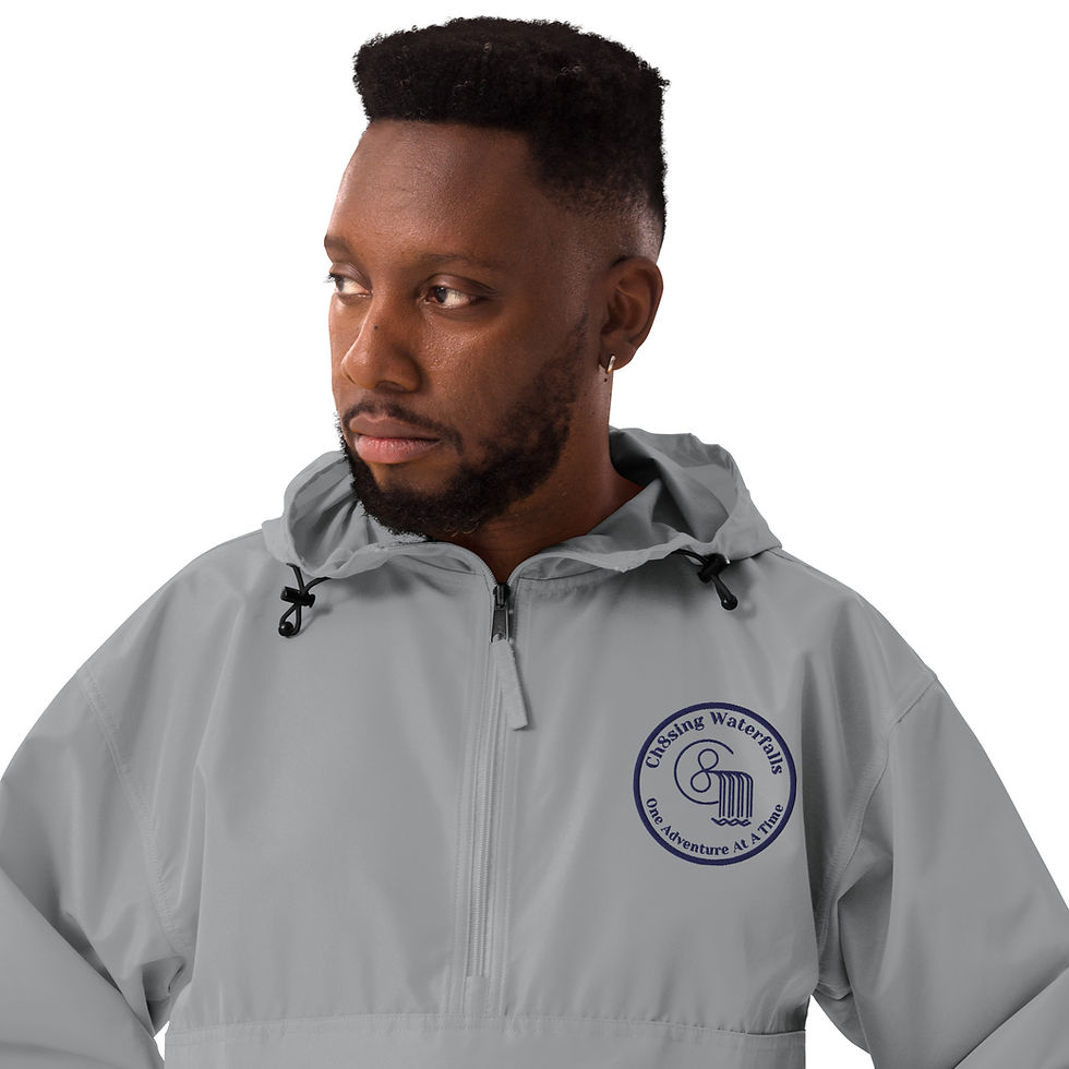 Thumbnail: Embroidered Champion Packable Jacket - Navy Logo