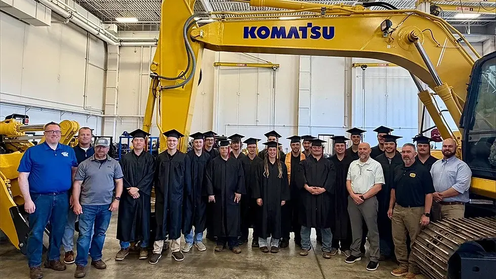 Komatsu Celebrates Diesel Tech Graduates and fail a 9-Year-Old Named Paul.