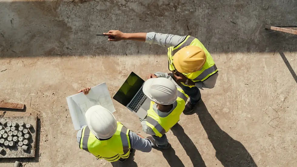 AI is taking over. A photo of guys pointing with a CPU, wow.