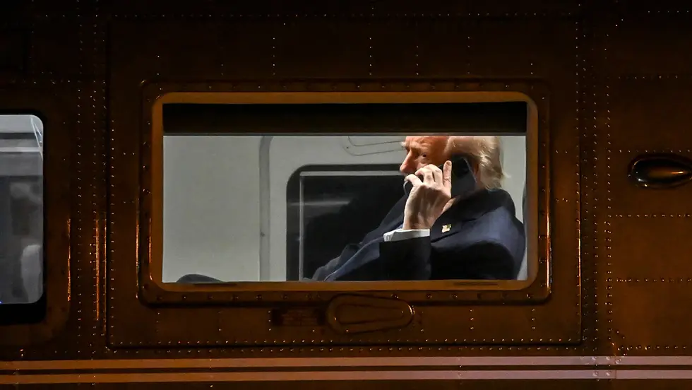 Trump on the new T1 freedom phone. #winning #tigerblood