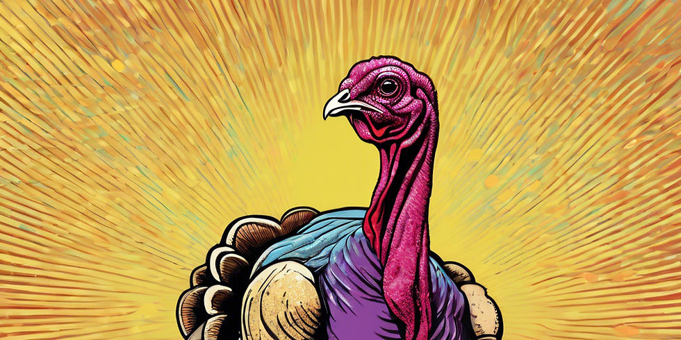 A visiual turkey representing the country turkey.