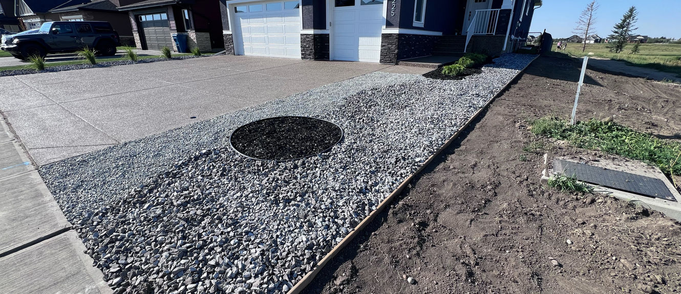 Decorative rock install in Lyalta