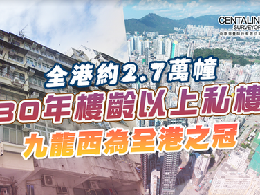 全港約2.7萬幢30年樓齡以上私樓 九龍西為全港之冠