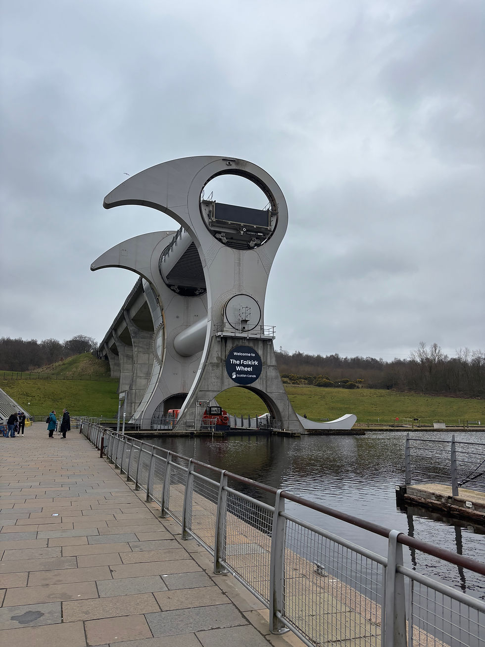 A side view of the Falkirk Wheel